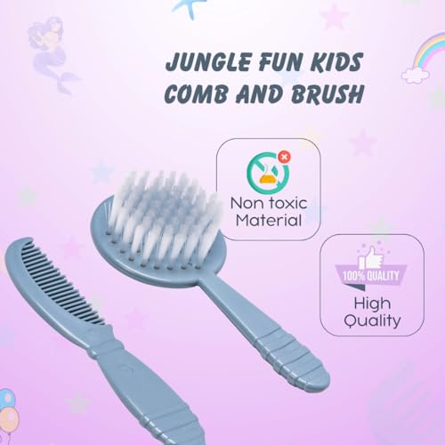Adore Jungle Fun Brush and Comb Set | Newborn Scalp Grooming Product for Infant Toddler Kids & for New Born Children (Lion) - Image 4