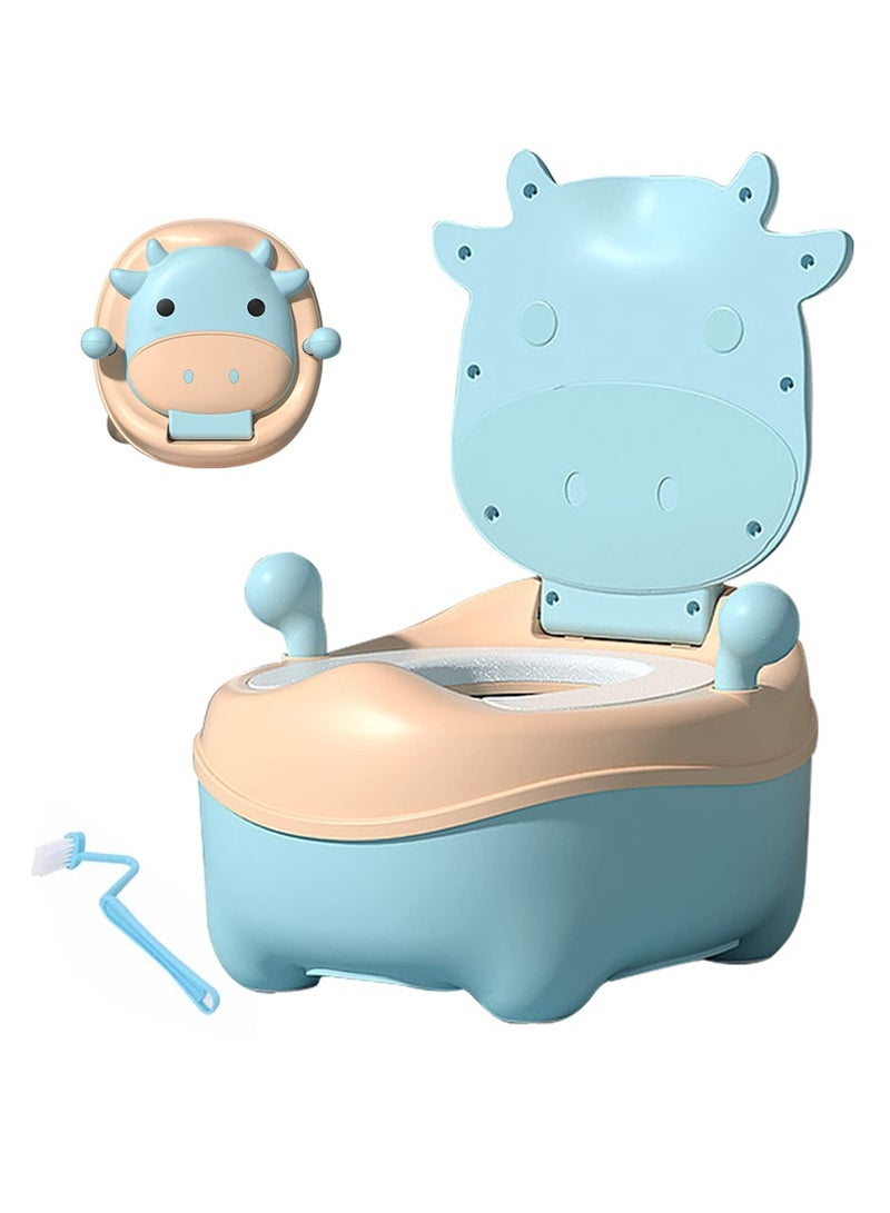 Potty Toilet Trainer Baby Potty Training Seat with Handles, Toddler Kids Potty Chair with Lid u0026 High Back Support Removable Potty Pot Basin, Portable Children Travel Potty Toilet for Camping Outdoor - Image 1