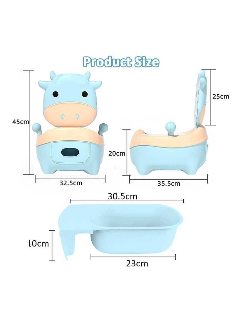 Potty Toilet Trainer Baby Potty Training Seat with Handles, Toddler Kids Potty Chair with Lid u0026 High Back Support Removable Potty Pot Basin, Portable Children Travel Potty Toilet for Camping Outdoor - Image 5