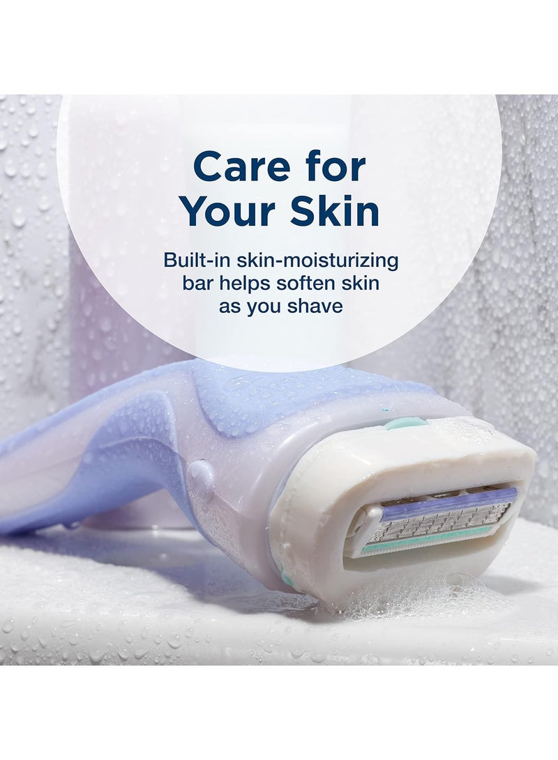 Schick Intuition Pure Nourishment Razors for Women 1 Razor & 2 Intuition Razor Blades Refill with Organic Cocoa Butter - Image 4