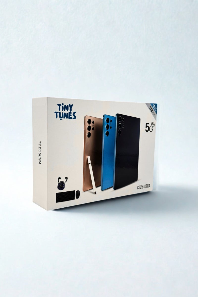 Tiny Tunes TS25 Ultra Smart PC Tablet | 10.1 Inch Display | 1TB Memory | 16GB RAM | KEYBOARD | MOUSE | EARPOD | FLIP COVER | PEN | C-TYPE CHARGER - Image 2