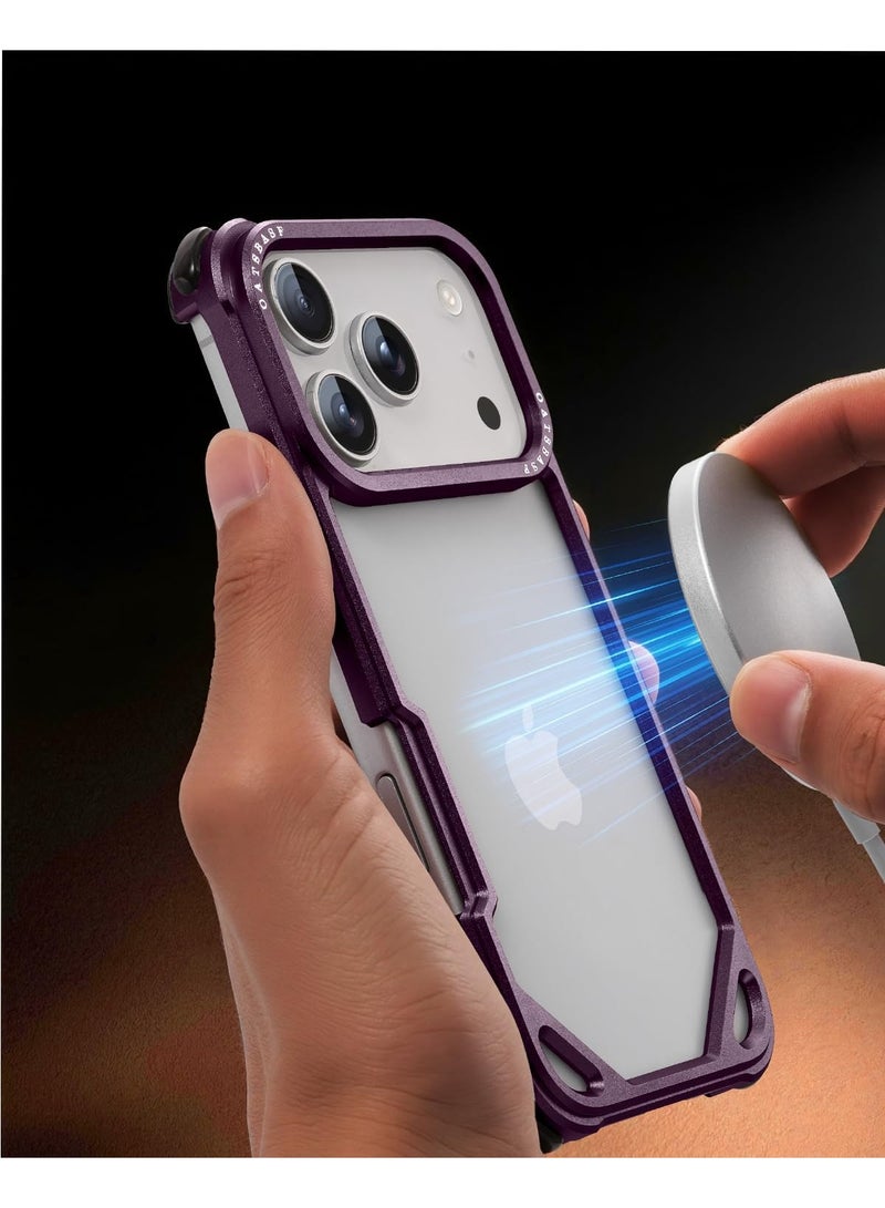 أوتس باسف جراب لهاتف iPhone 18 Pro، تصميم بدون ظهر، إطار من الألومنيوم، حماية ضد الصدمات عند الزوايا الأربع. - Image 4