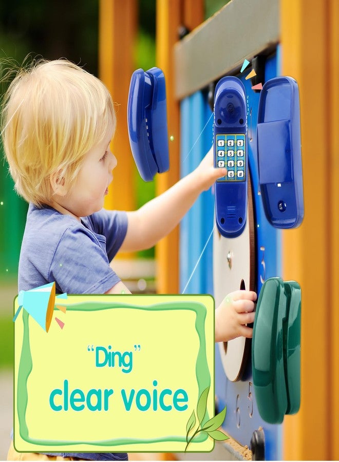 Haconba 2 Pack Swingset Phone Toys Playground Swing Set Telephone Plastic Pretend Play Telephone with Numeric Key for Kids Outdoor Playground Treehouse Accessories (Green, Blue) - Image 5