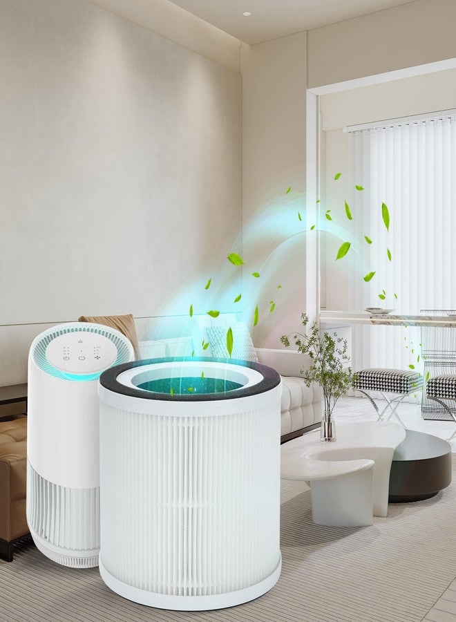 GoKBNY فلتر بديل H06 من GoKBNY (عبوة من قطعتين)، متوافق مع أجهزة تنقية الهواء HIMOX H06/Afloia Gala/Compass Home Small Room Purifier، فلاتر 3 في 1 - Image 3