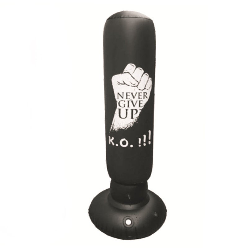 Generic Factory in stock Inflatable Boxing Column Adult Vent Strike Column Children Taekwondo Training Column Tumbler Sandbag Black KO 160*60cm