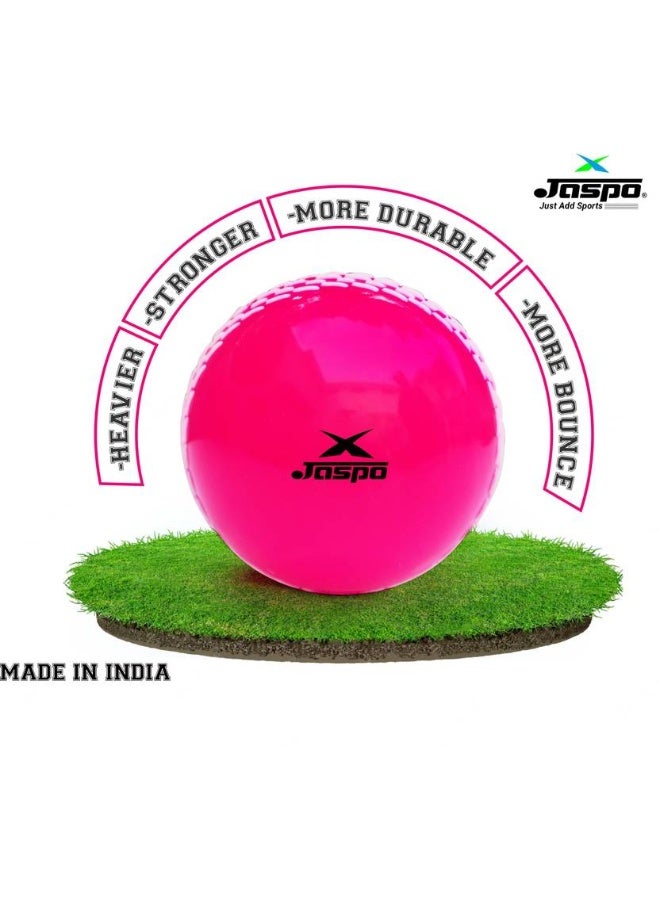 Jaspo Jaspo T-20 Plus Practice Cricket/Wind Ball for Indoor & Outdoor Street Cricket Synthetic Ball  (Standard, Pack of 1, Pink) - Image 2