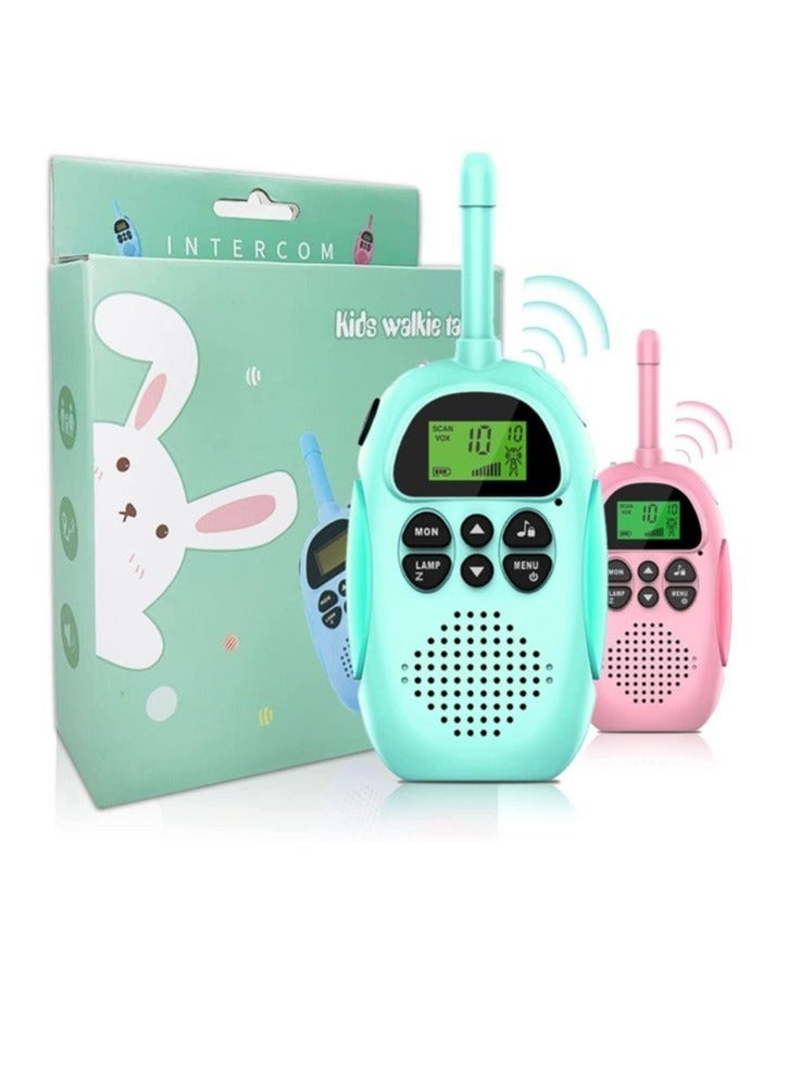 Kid Walkie Talkies Device 2PCS, Up to 3 KM Distance with Rechargeable Battery, Used for Indoor & Outdoor Picnic Camping Survival Riding and Hiking  - Image 1