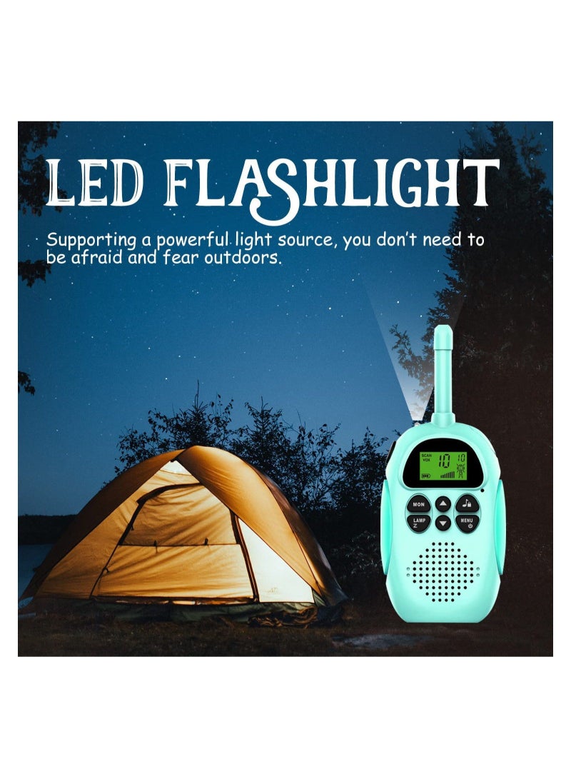 Kid Walkie Talkies Device 2PCS, Up to 3 KM Distance with Rechargeable Battery, Used for Indoor & Outdoor Picnic Camping Survival Riding and Hiking  - Image 5
