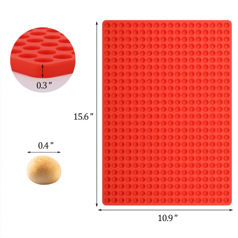 BTYMS 2 Pcs Mini Round Silicone Molds, 468 Cavity Semi Sphere Molds for Homemade Chocolate Chips, Candy, Baking, Wax Melts Beads, Ice Balls, Dog Training Treats - Image 2