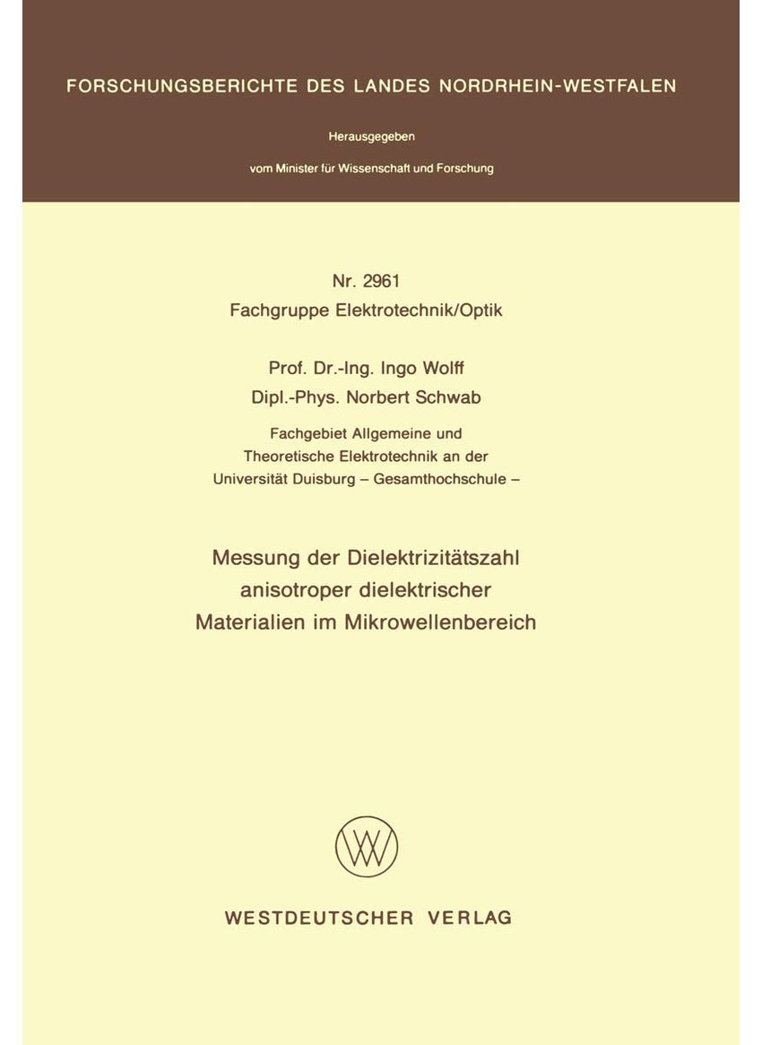 Messung der Dielektrizitätszahl anisotroper dielektrischer Materialien im Mikrowellenbereich 