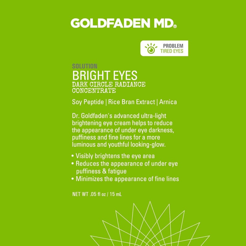 GOLDFADEN MD Bright Eyes Dark Circle Concentrate - Brightening Eye Cream with Soy Peptide, Rice Bran Extract & Arnica, 0.14 Fl Oz - Image 5