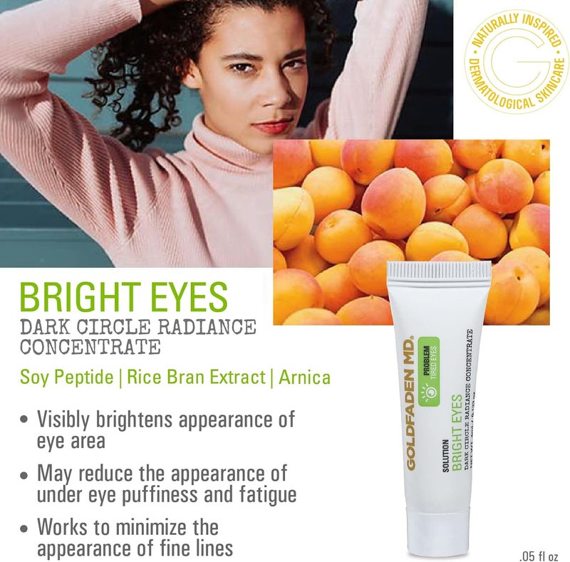 GOLDFADEN MD Bright Eyes Dark Circle Concentrate - Brightening Eye Cream with Soy Peptide, Rice Bran Extract & Arnica, 0.14 Fl Oz - Image 3
