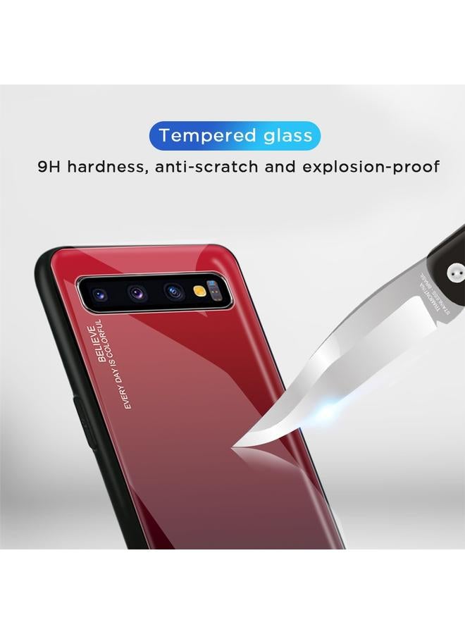 S-TOP Case For Galaxy S10 5G Gradient Color Glass Case - Image 4