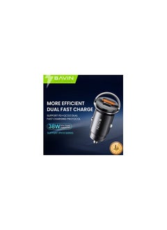 Bavin BAVIN PC890 38W PD 20W + Qc3.0 18W Fast Charging Car Charger Widely Compatible for iPhone 15 Series  - Image 2
