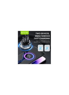 Bavin BAVIN PC890 38W PD 20W + Qc3.0 18W Fast Charging Car Charger Widely Compatible for iPhone 15 Series  - Image 3
