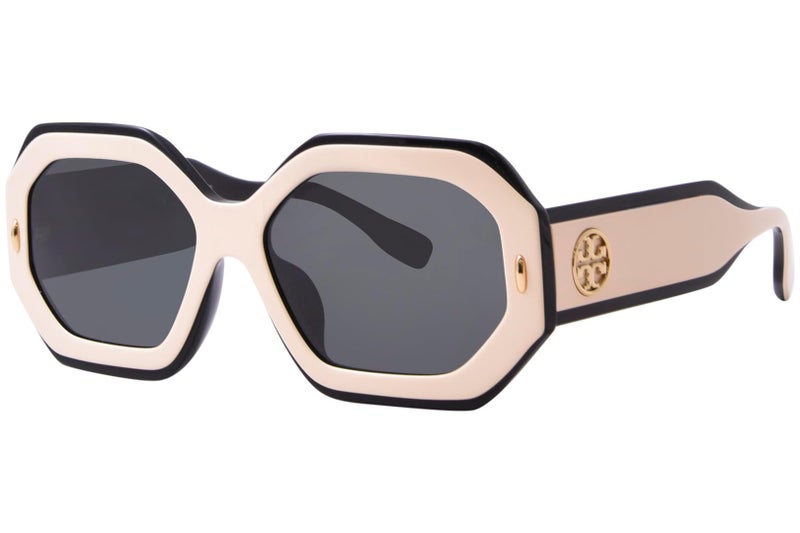 Tory Burch Sunglasses TY 7192 U 196187 Black/Ivory Dark Grey Solid, 55/16/140 - Image 1