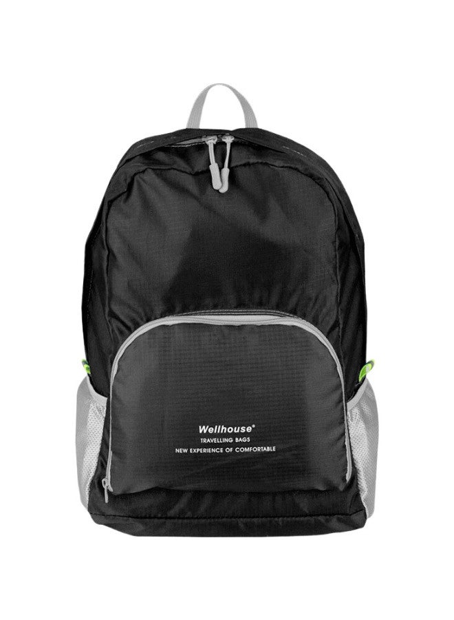 Wellhouse Backpack, Foldable Unisex Backpack, Outdoor Skin Bag, Spare Bag, Water-Resistant, Lightweight, Black - Image 1