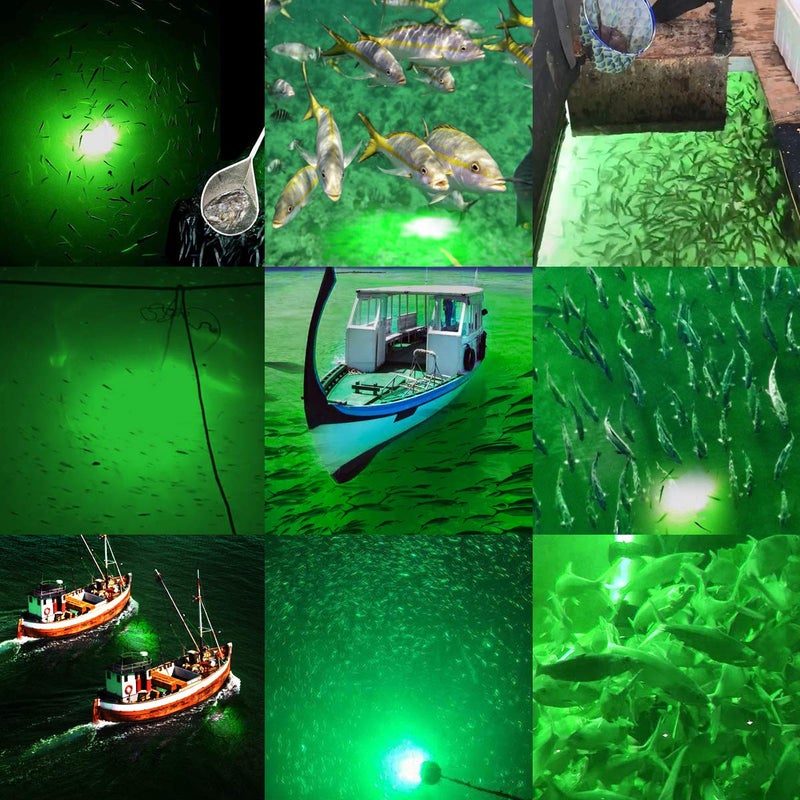 SAMDO Underwater Fishing Light Fish Light IP68 12V 180 SMD LED 1080 Lumens Fishing Boat Night Light 10.8W (Green) - Image 4