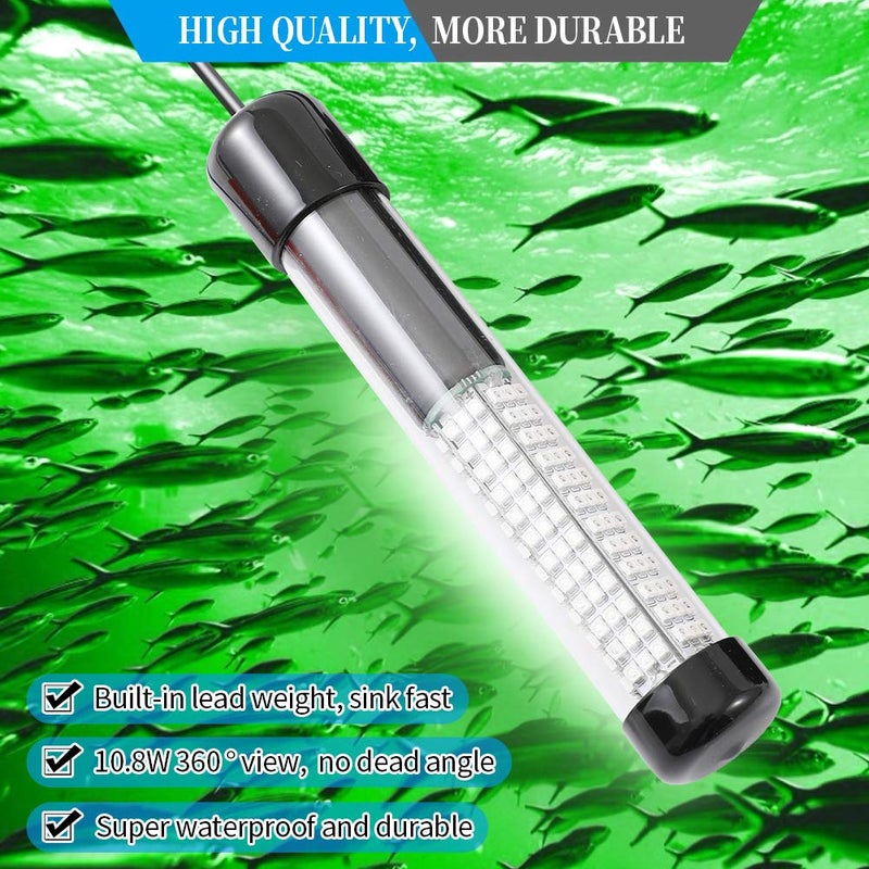 SAMDO Underwater Fishing Light Fish Light IP68 12V 180 SMD LED 1080 Lumens Fishing Boat Night Light 10.8W (Green) - Image 5