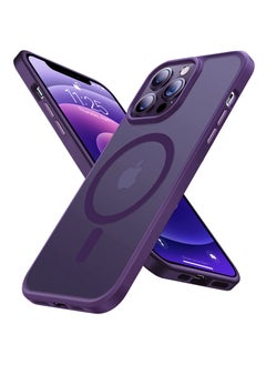 INFOSUN INFOSUN iPhone 12/12 Pro Case Cover Compatible with Magsafe Magnetic Designed Shockproof Case Translucent Matte Protective Cover Back Hard Cases with Magnet for iPhone 12/12 Pro Case Purple  - Image 1