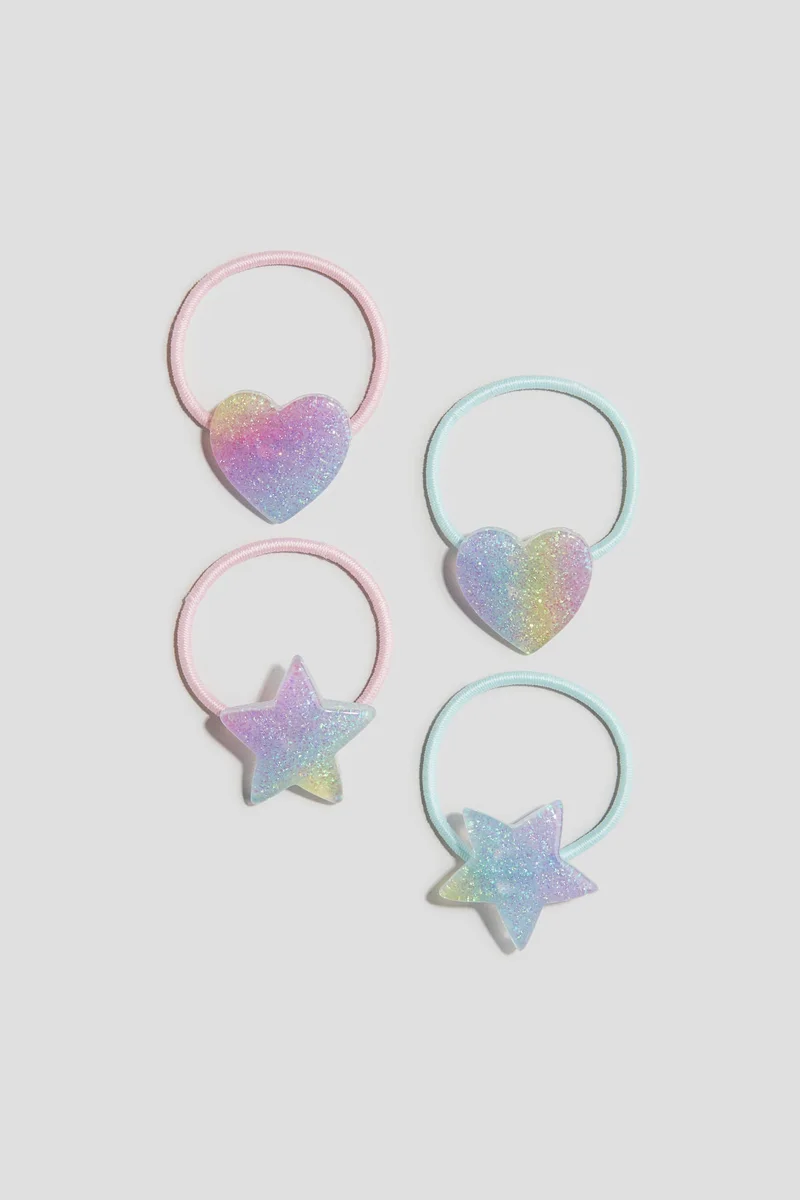 H&M 4-pack bow-detail hair elastics