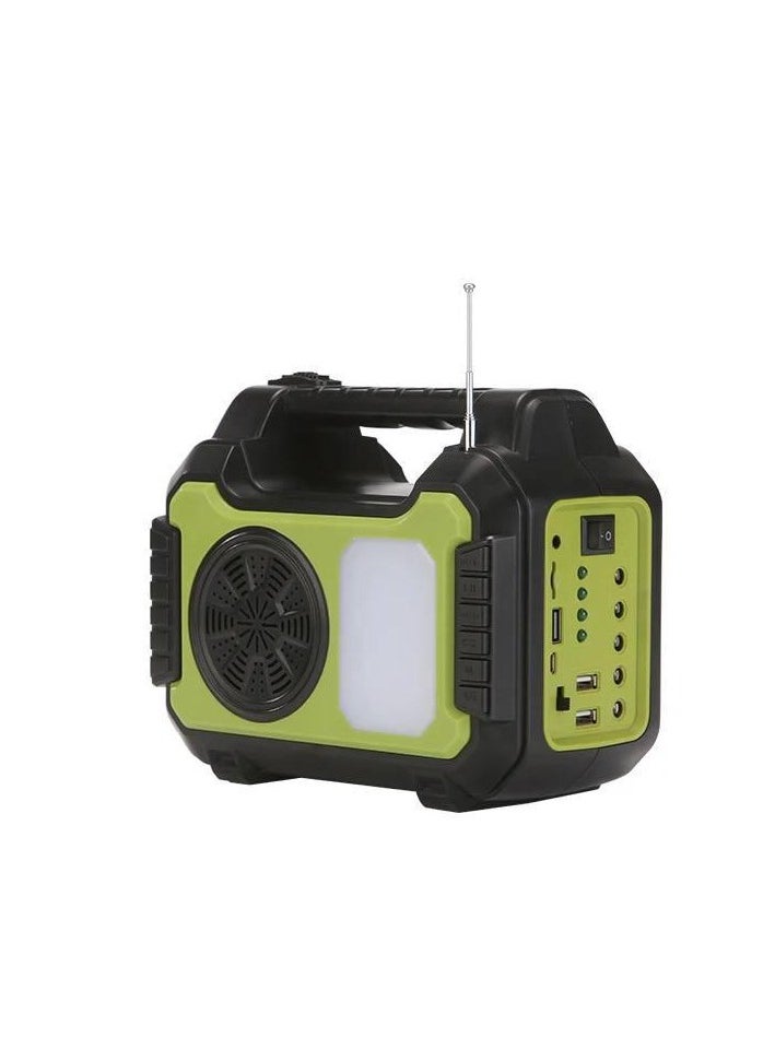 Generic Solar and regular charging lamp, portable power panel, 4 LED bulbs, power bank, subwoofer and radio for outdoor camping  - Image 3