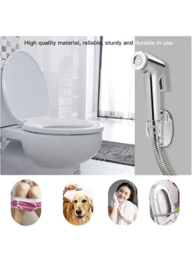 شرارة وتسوق طقم دش مرحاض محمول – رشاش مرحاض ABS مع خرطوم وحامل - Image 4