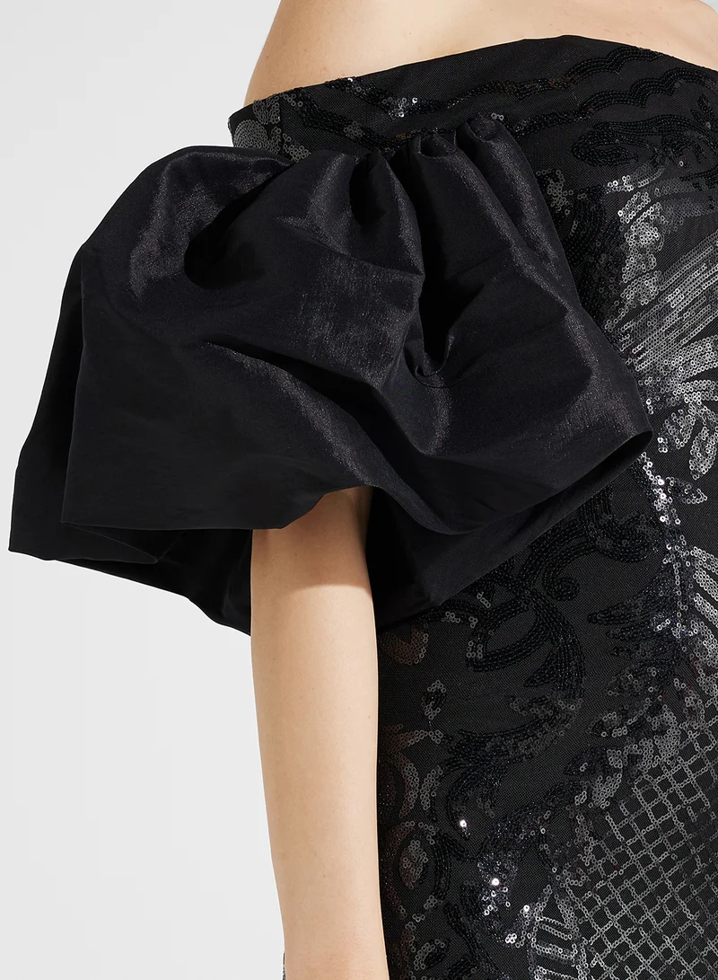 Namshi x Sequin Off-Shoulder Dress