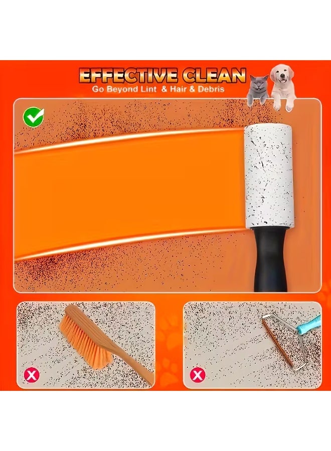 Premium Lint Roller with Handle and Refill Rolls – Heavy-Duty Pet Hair Remover for Clothes, Carpets, and Sofas – Ultra Sticky Lint Remover for Fur, Dust & Fabric Cleaning - Image 3