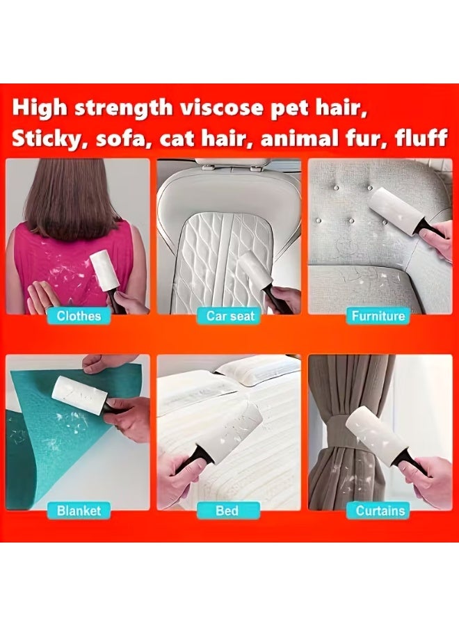 Premium Lint Roller with Handle and Refill Rolls – Heavy-Duty Pet Hair Remover for Clothes, Carpets, and Sofas – Ultra Sticky Lint Remover for Fur, Dust & Fabric Cleaning - Image 4