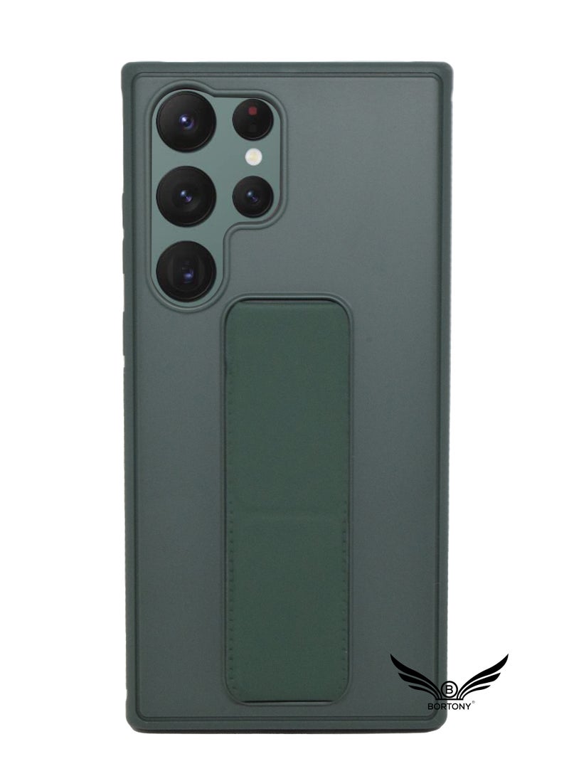 BORTONY Galaxy S23 Ultra Case Fully Covered With Finger Grip Stand Holder Anti Slip Shockproof Protective Case Cover For Samsung Galaxy S23 Ultra 5G - Image 1