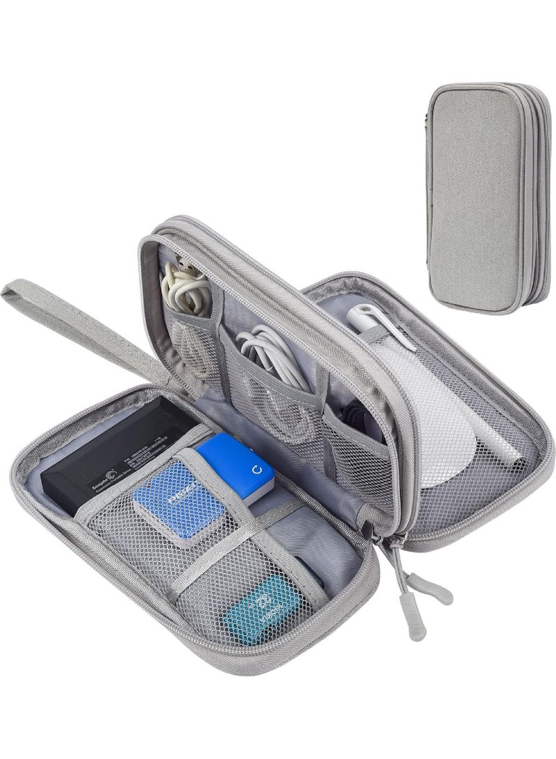 Rock Pow Electronic Organizer Travel USB Cable Accessories Bag/Case Waterproof for Power Bank Charging Cords Chargers Mouse Earphones Flash Drive - Image 2
