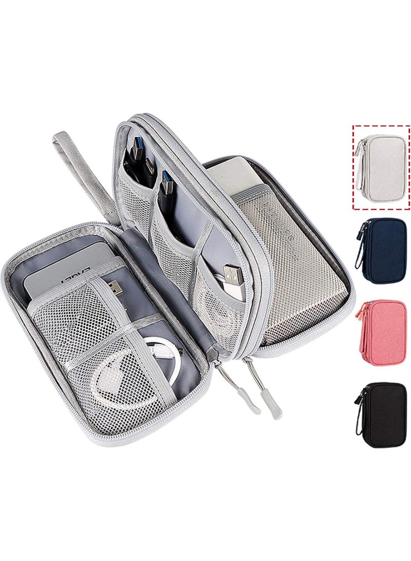 Rock Pow Electronic Organizer Travel USB Cable Accessories Bag/Case Waterproof for Power Bank Charging Cords Chargers Mouse Earphones Flash Drive - Image 1