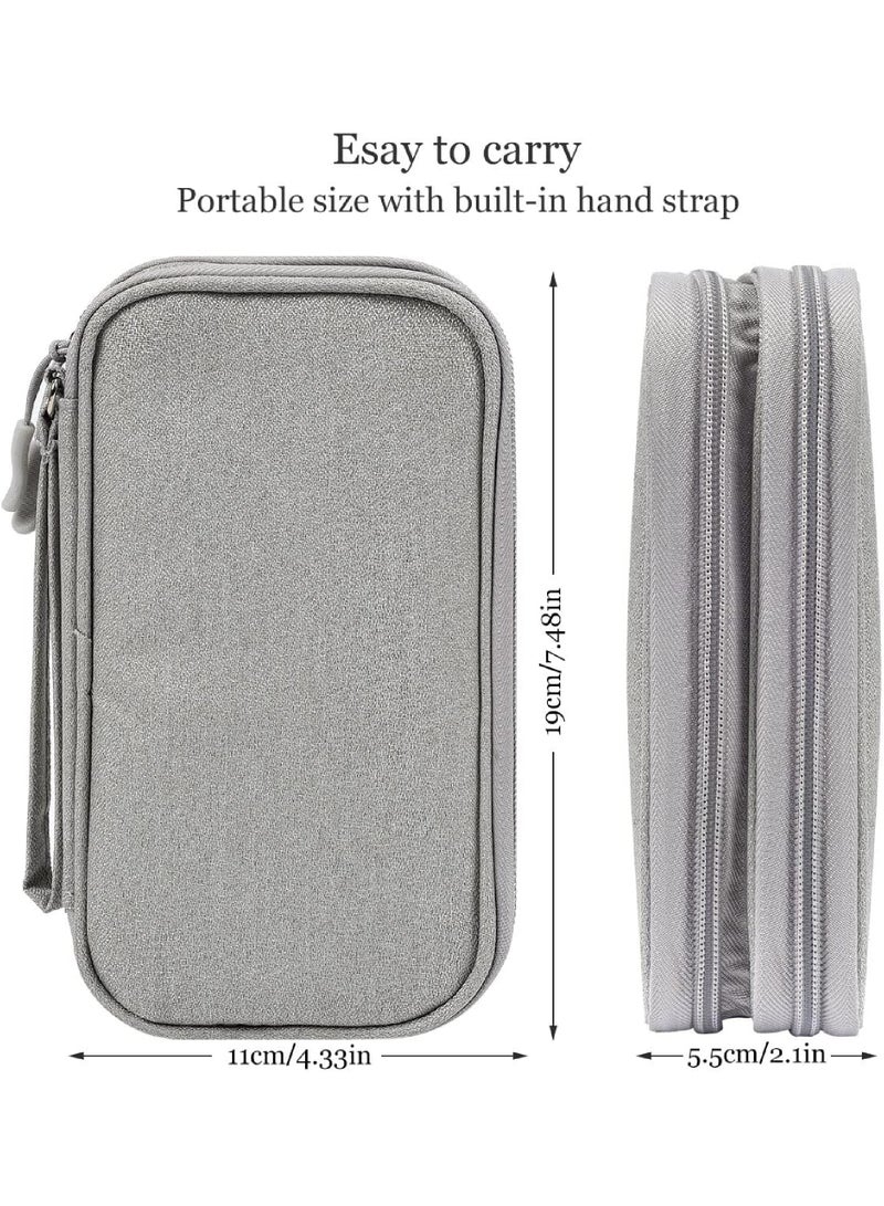 Rock Pow Electronic Organizer Travel USB Cable Accessories Bag/Case Waterproof for Power Bank Charging Cords Chargers Mouse Earphones Flash Drive - Image 3