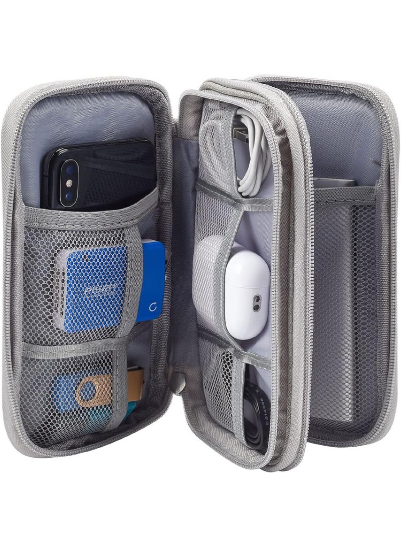Rock Pow Electronic Organizer Travel USB Cable Accessories Bag/Case Waterproof for Power Bank Charging Cords Chargers Mouse Earphones Flash Drive - Image 4