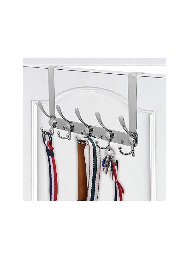 promass Door Hanger, Over Door Hooks Hanger, Door Hangers for Bedrooms, Stainless Steel Hooks Over Door Coat Hooks (Silver, 1PC) - Image 2