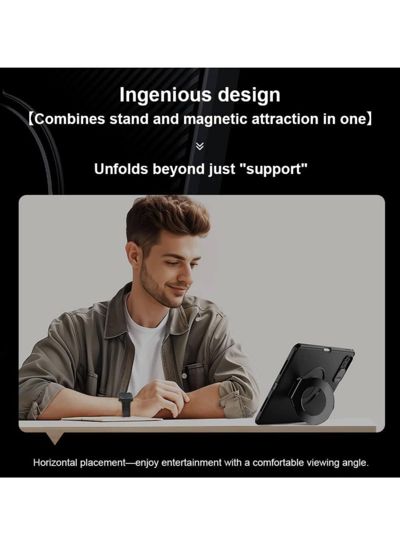 Nillkin CamShield Pad Back Case Designed For Apple iPad Pro 13 2024, Shockproof/Kickstand/Rear Camera Cover-Black - Image 5