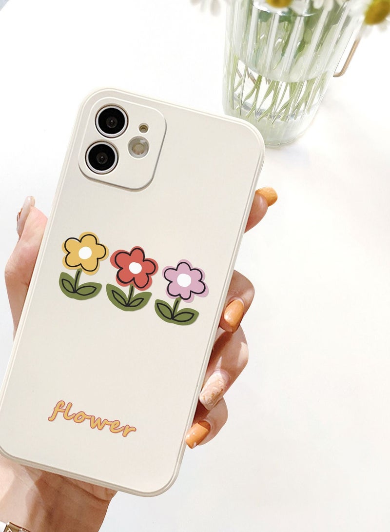 Loquat Cartoon Flowers Silicone Soft Shell Apple Phone Case