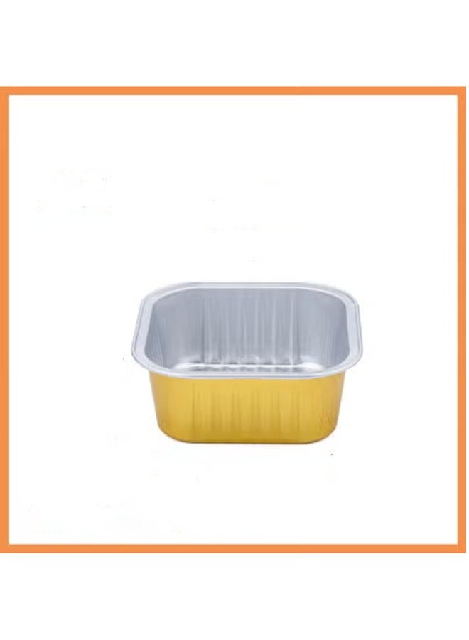 Air Fryer tin paper cup aluminum foil bowl pudding cup box bowl cake home baking cake mold mousse Square gold 10
