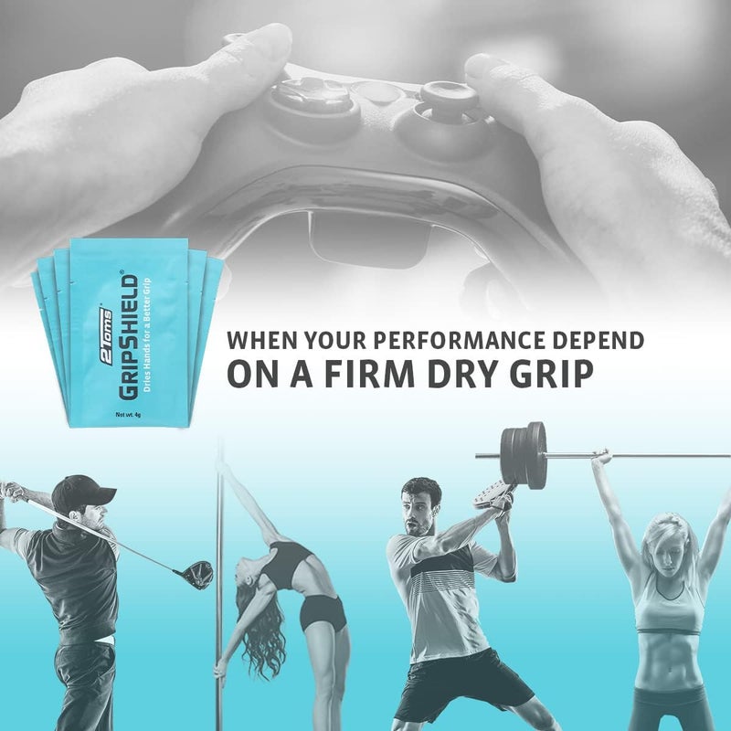 2تومز 2 GripShield، معزز القبضة غير اللزج، قبضة جافة للتنس والجولف والرقص على العمود والألعاب، عبوات 6 قطع - Image 2