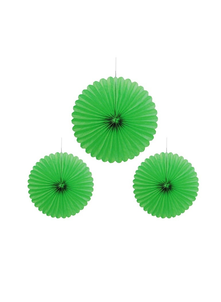 PARTY FUN Paper Fan Decorations Set of 3 Transform Your Space with Stylish Elegance  - Image 1