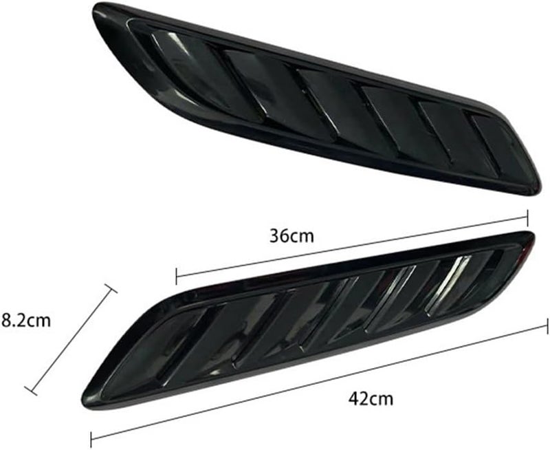 Front Bumper Lip Spoiler Car Universal Hood Cooling Vents Body Sticker Carbon Fiber Style Hood Vents Car Modification Exterior Trim - Image 3