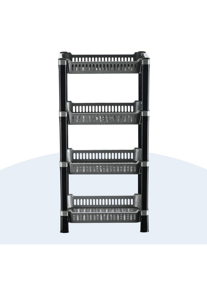 Kuber Industries Kuber Industries 4-Layer Multipurpose Kitchen Organizer/Storage Rack | Onion Stand for Kitchen | Vessels & Vegetable Organiser | Silver  - Image 2