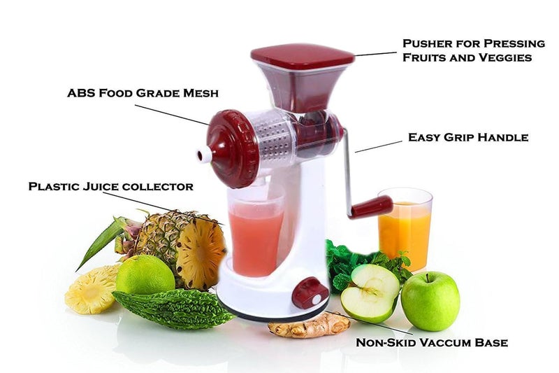 Garth Garth Hand Juicer for Fruits and Vegetables with Steel Handle Vacuum Locking System Shake Travel Juicer for Fruits and Vegetables Fruit Juicer Juice Maker Machine Multi Color  - Image 3