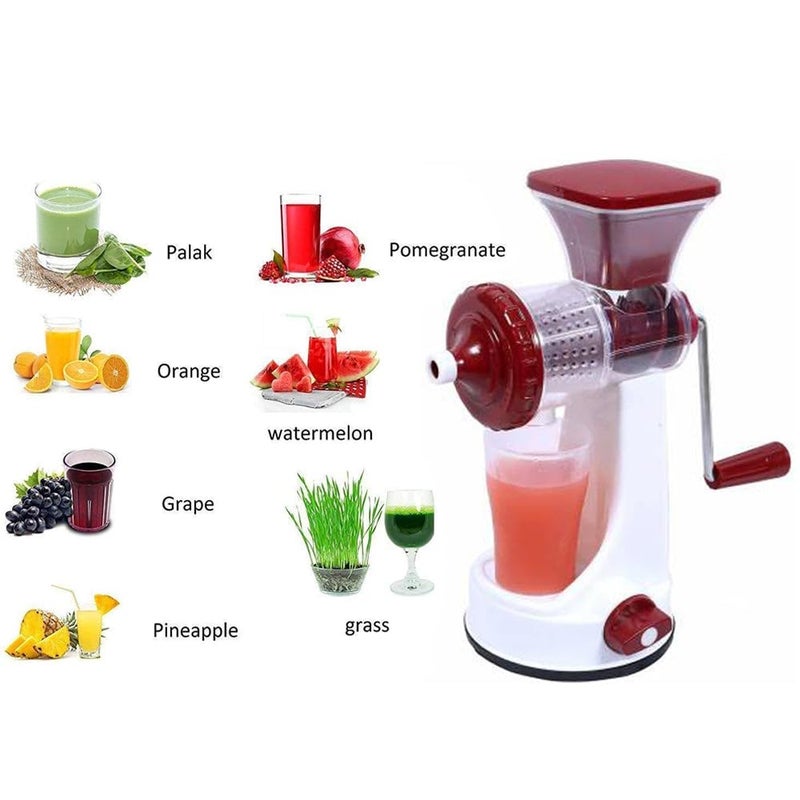 Garth Garth Hand Juicer for Fruits and Vegetables with Steel Handle Vacuum Locking System Shake Travel Juicer for Fruits and Vegetables Fruit Juicer Juice Maker Machine Multi Color  - Image 2