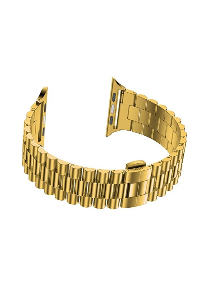Replacement Band Compatible with Apple Watch 45mm / 44mm / 42mm, Stainless Steel Solid Strap Metal Bracelet for Apple Watch Series 7/6/5/4/3/2/SE - Image 3