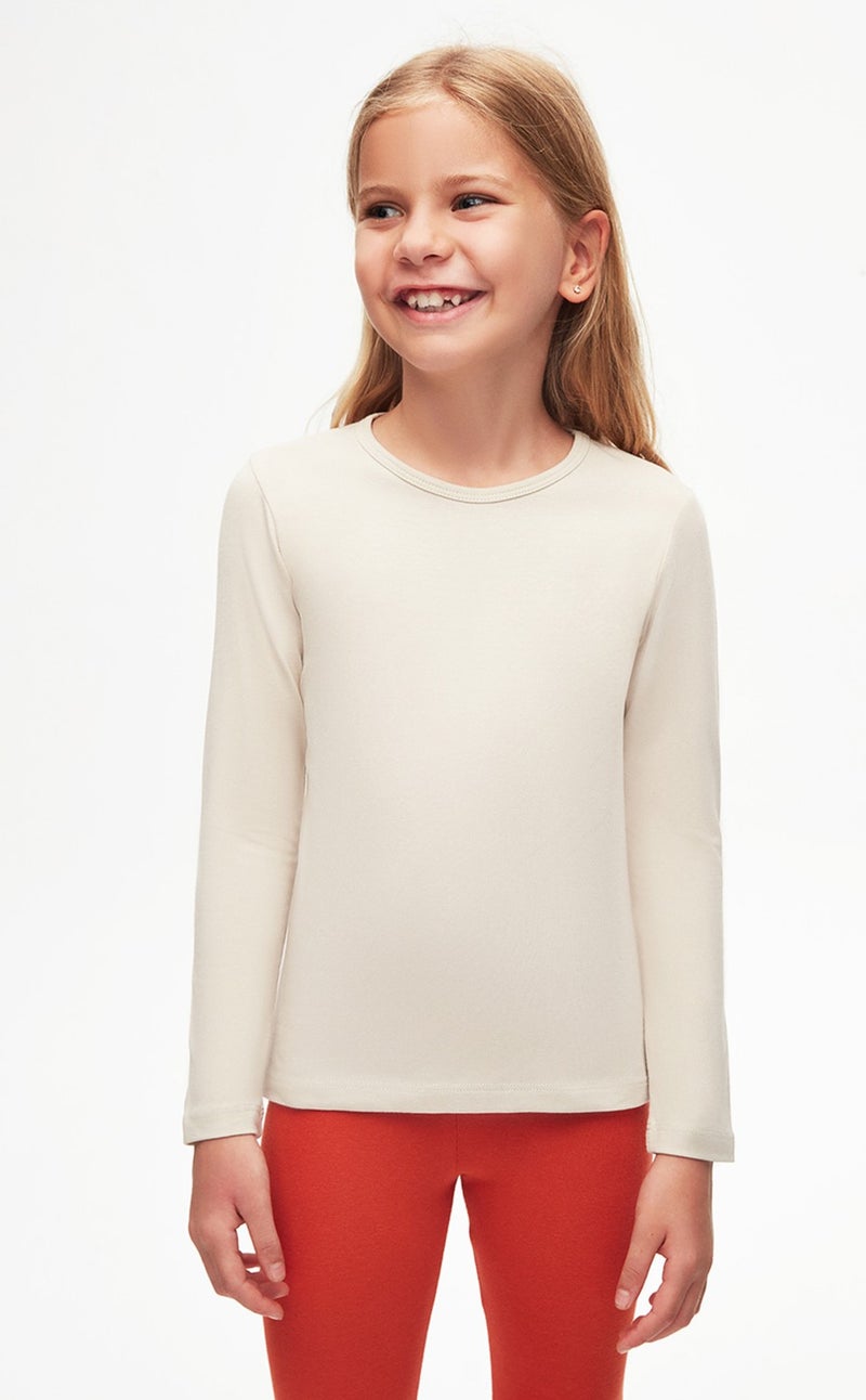 Lovetti Stone Basic Seasonal Lycra Long Sleeve Girls T-Shirt  - Image 5