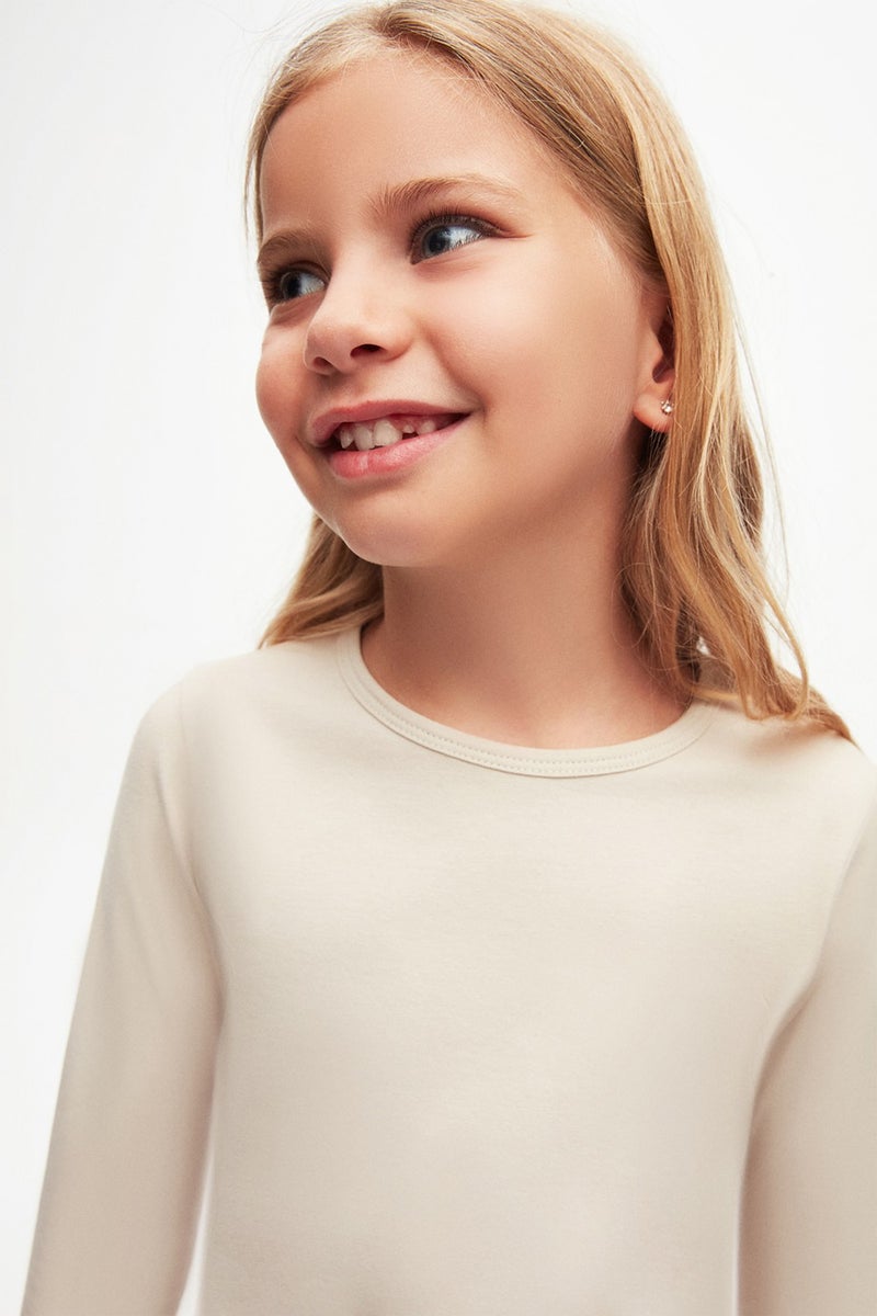 Lovetti Stone Basic Seasonal Lycra Long Sleeve Girls T-Shirt  - Image 3