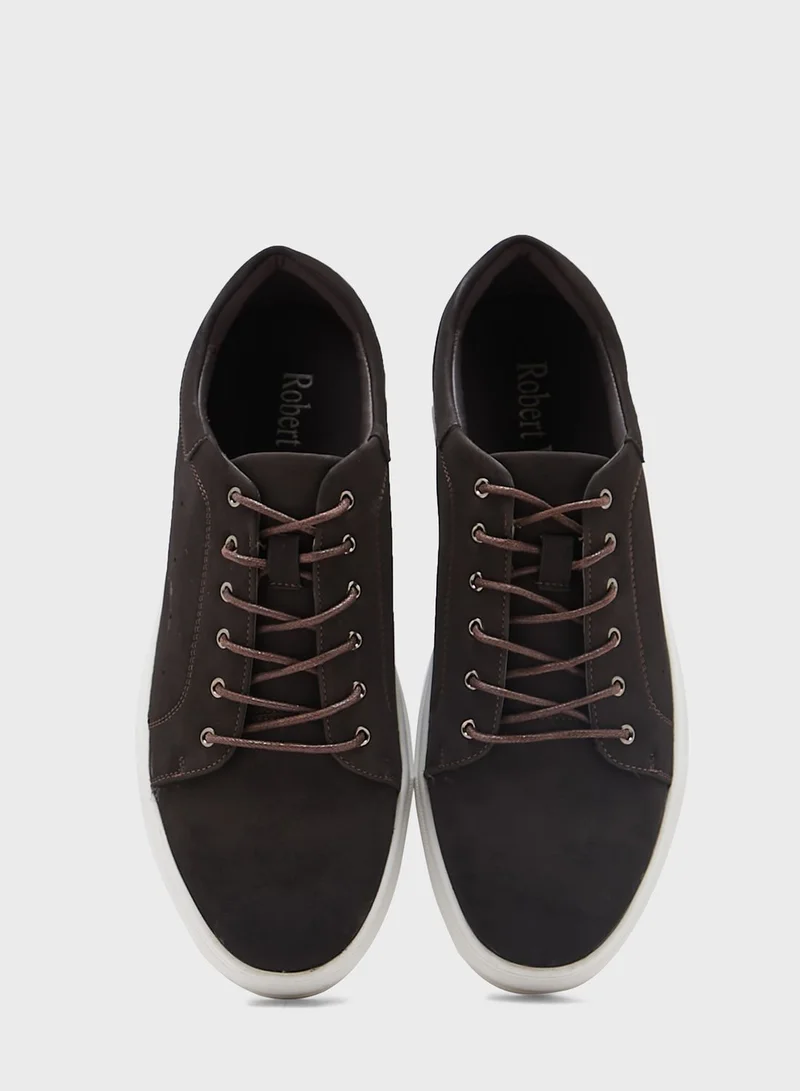 Robert Wood Nubuck Casual Sneakers