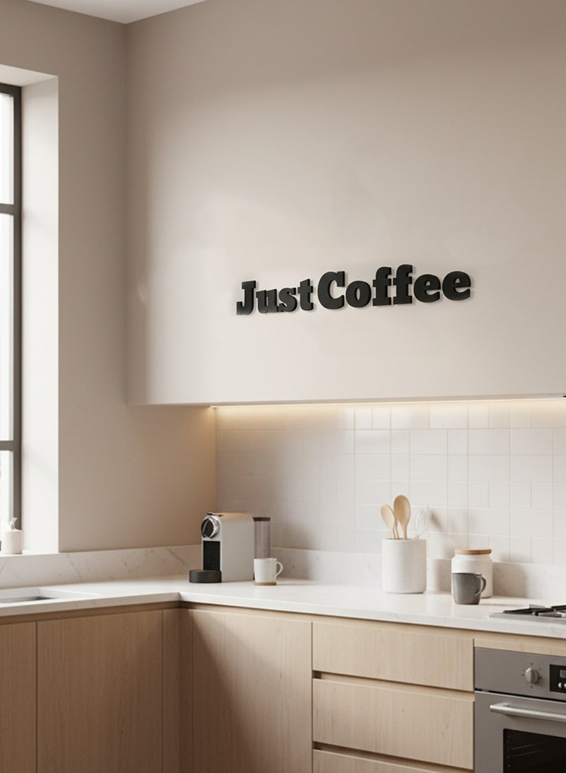 لوحة أكريليك بلاصق خلفي مصممة بالليزر على شكل عبارة إنجليزية عن القهوة - Image 5